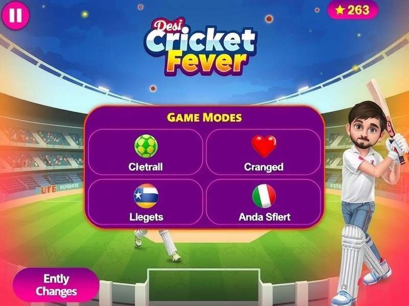 Desi Cricket Fever Gameplay Screenshot
